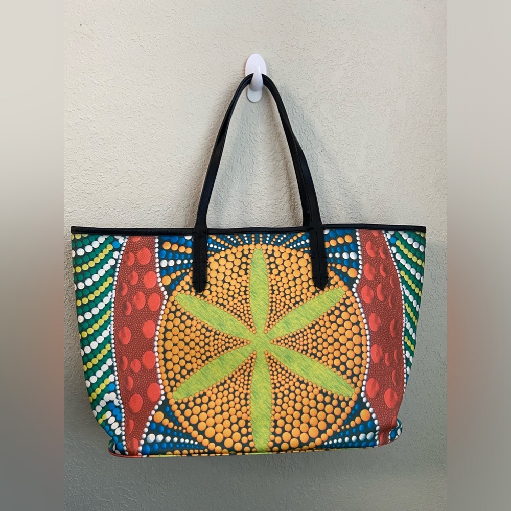 NWOT Oryany Casablanca Coated Canvas LG Multi Color Weekender Beach Tote Bag